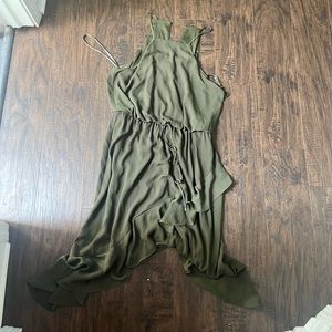 City triangles olive green dress large